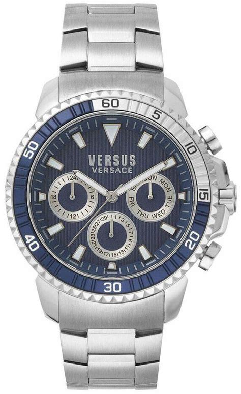 Versus Versace Aberdeen Men's Chrono Blue Dial Silver Watch